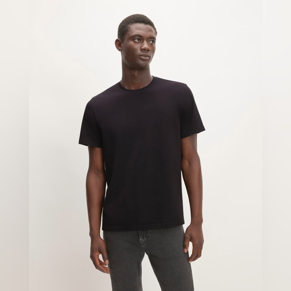 EVERLANE MENS ORGANIC CREW BLACK SIZE XXL